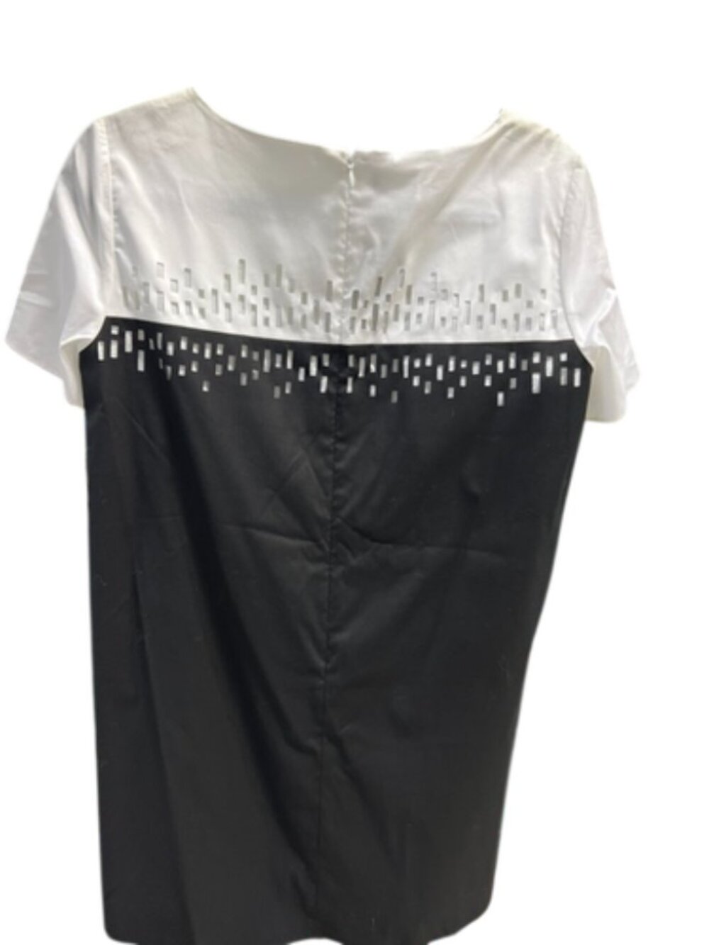 Lafayette 148 Black White Shift Dress Size 6 Designer Elegant Women’s Dress